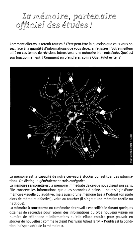 Prévisualisation du document !({)] m•émoire, p({)Jrten.({)Jire
officiel des études!
Comment allez-vous retenir tout ça ? C'est peut-être la question que vous vous po­...