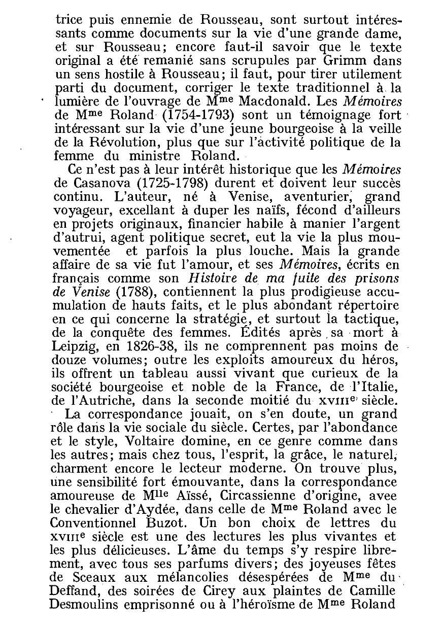 Prévisualisation du document Mémoires et correspondances au XVIIIe siècle