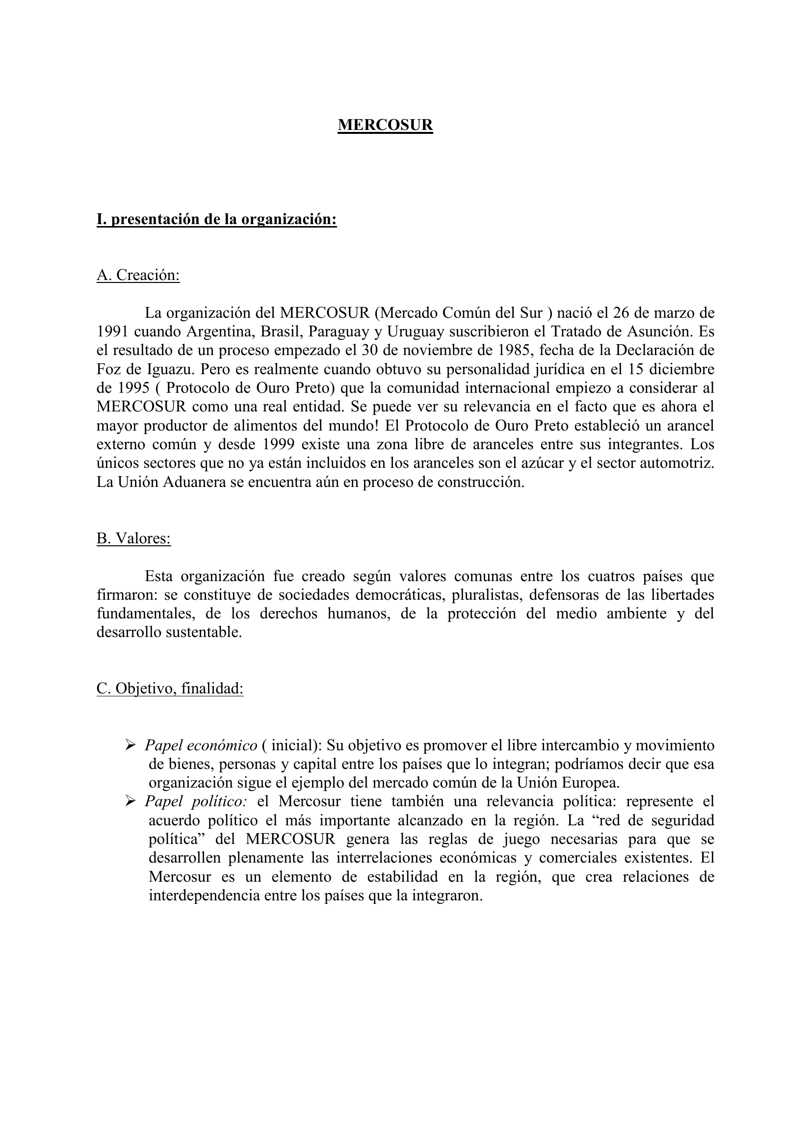 Prévisualisation du document MERCOSUR