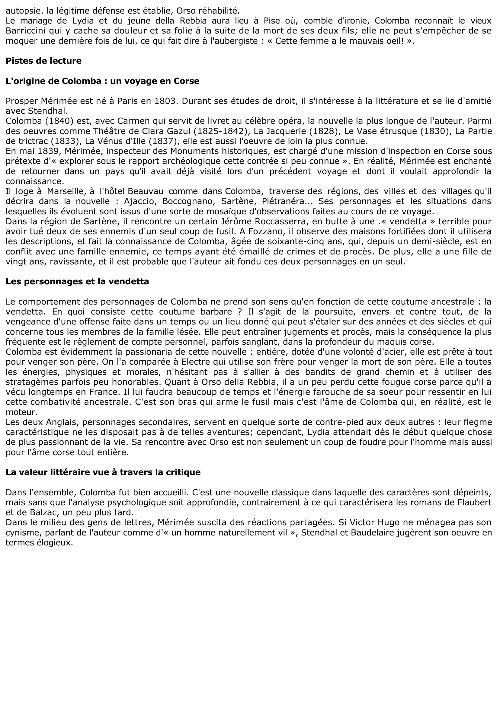 Prévisualisation du document MÉRIMÉE Prosper, Colomba