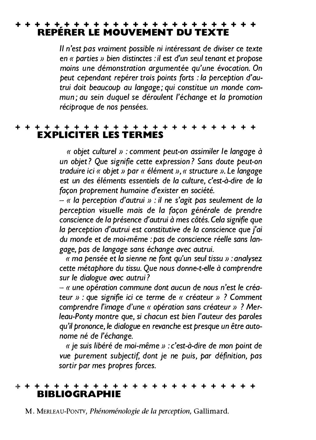 Prévisualisation du document Merleau-Ponty: autrui et langage