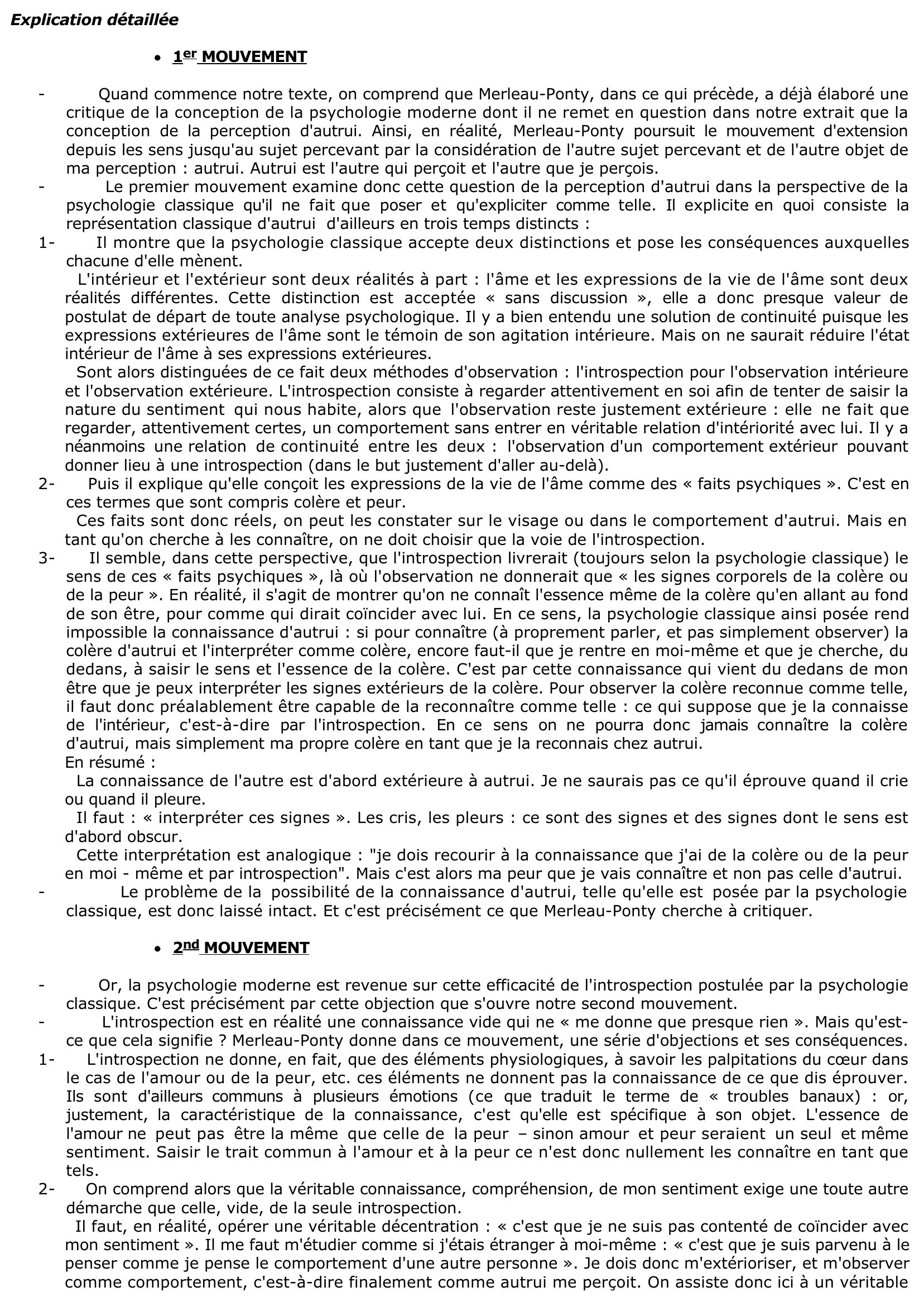 Prévisualisation du document Merleau-Ponty : AUTRUI