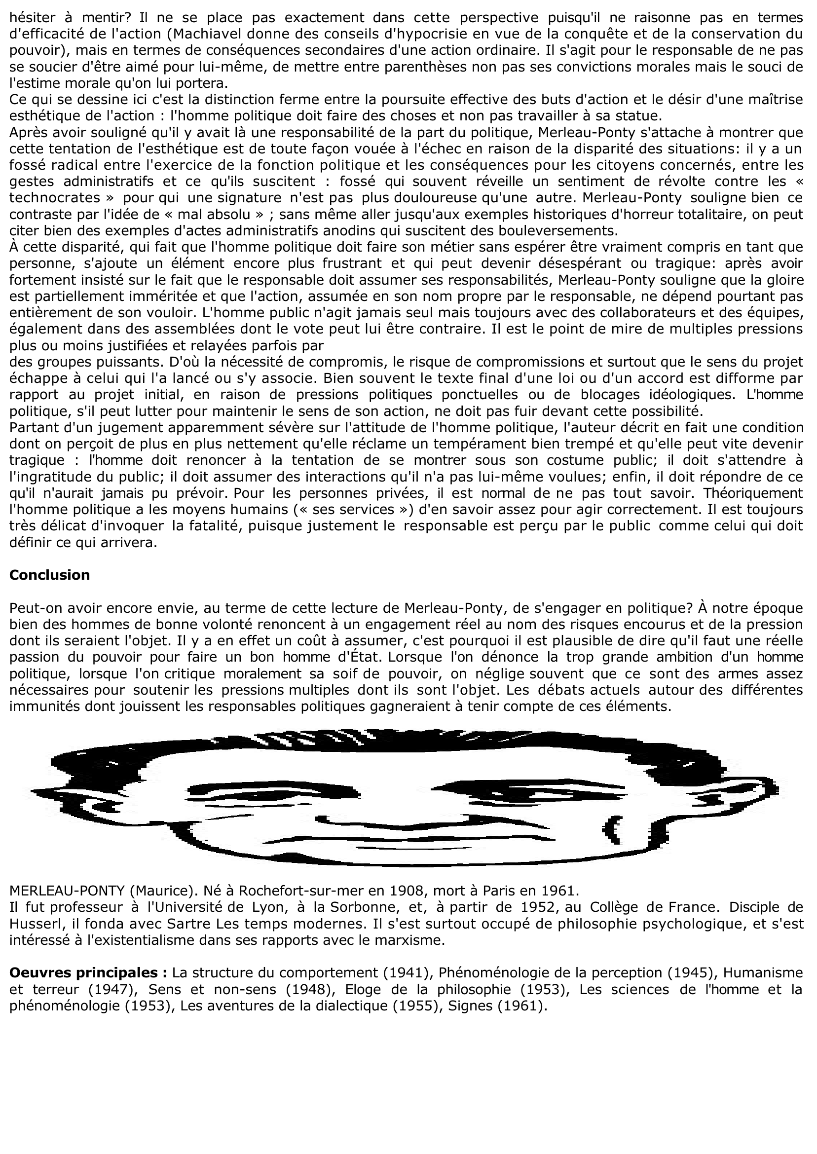Prévisualisation du document Merleau-Ponty: L'homme public