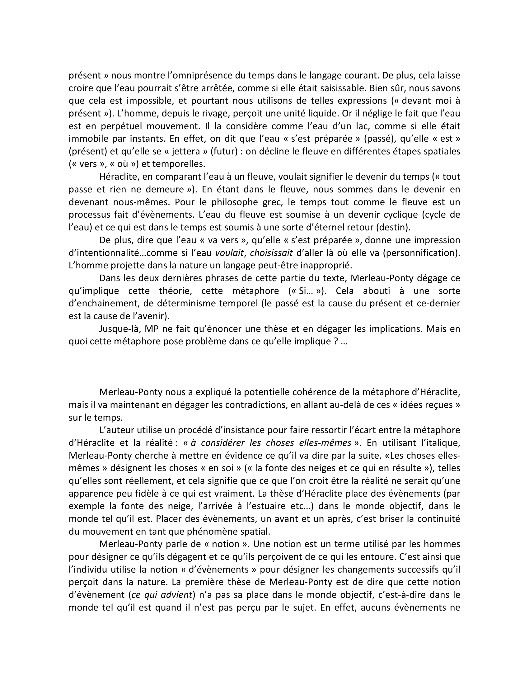 Prévisualisation du document MERLEAU-PONTY, Phénoménologie de la perception, IIIe partie, chap. II (extrait)