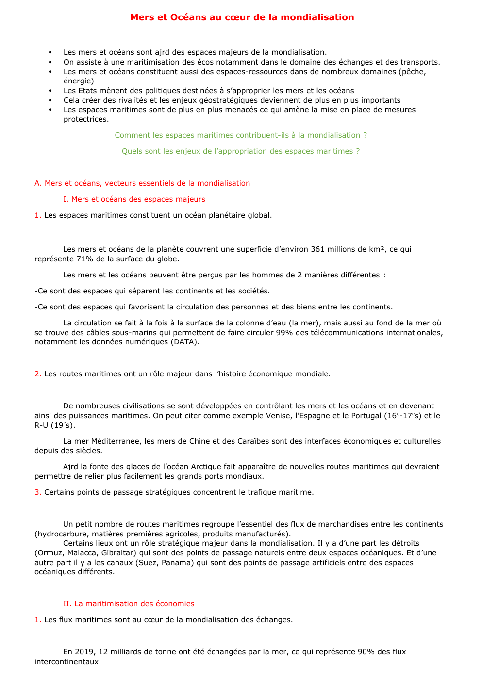 Prévisualisation du document Mers et océan au coeur de la mondialisation