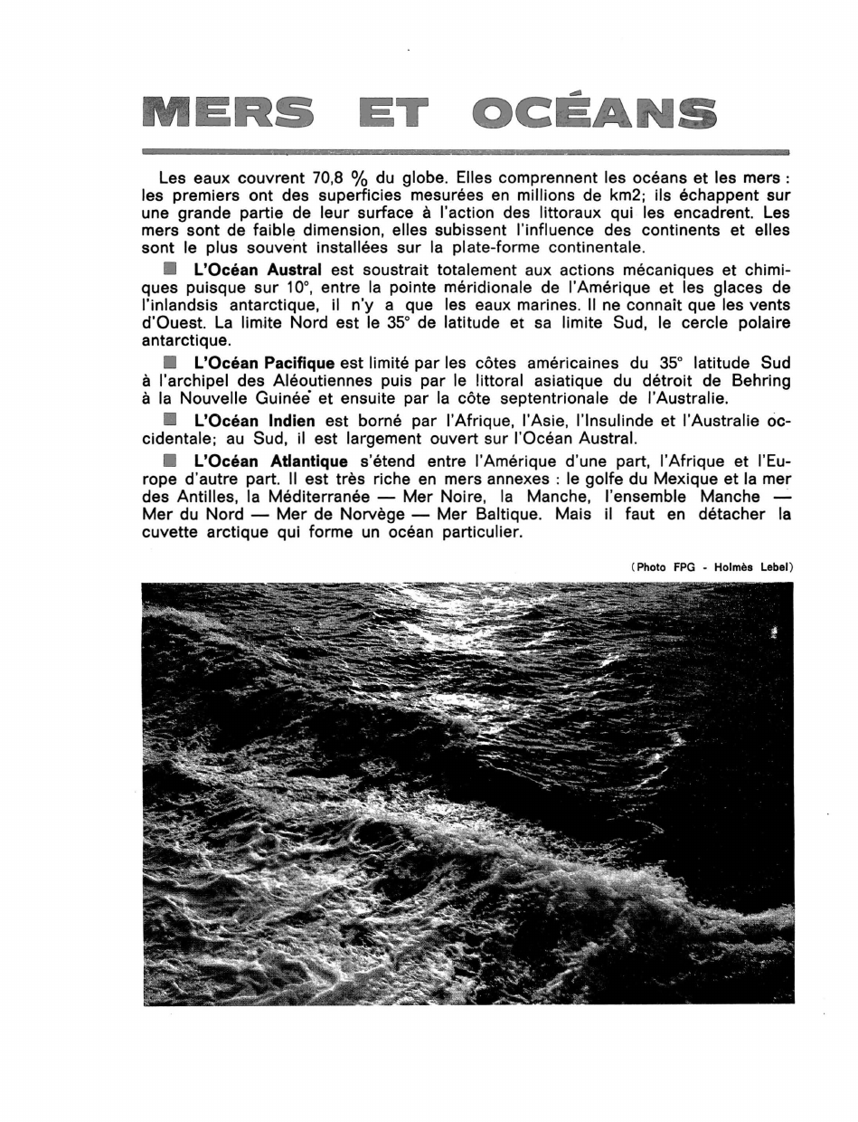 Prévisualisation du document MERS ET OCEANS