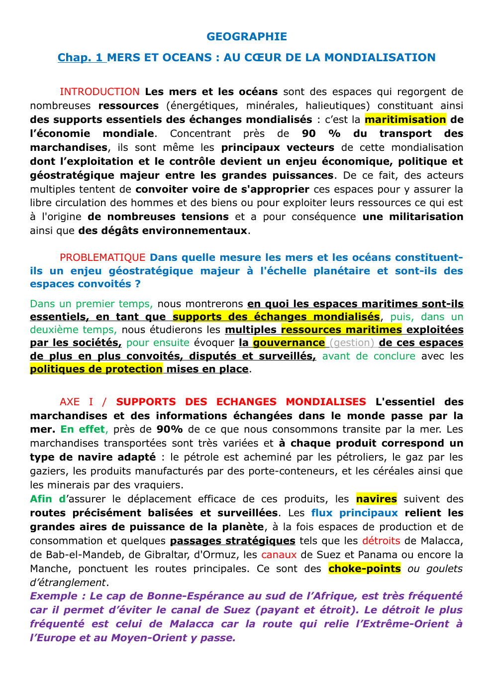 Prévisualisation du document Mers et oceans