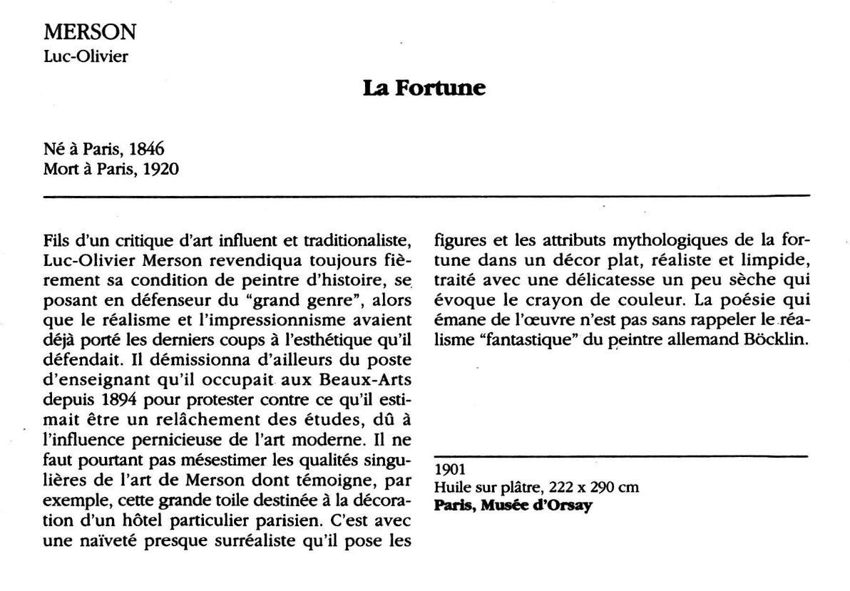 Prévisualisation du document MERSON Luc-Olivier : la Fortune