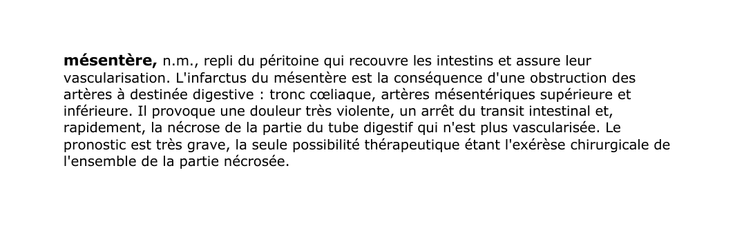 Prévisualisation du document mésentère, n.