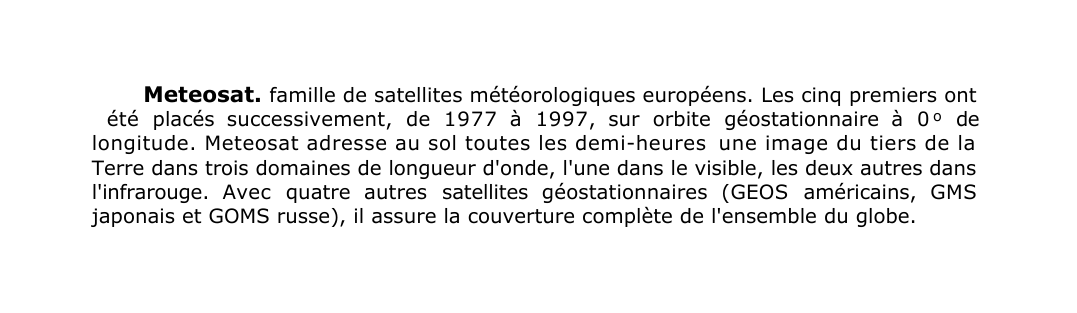 Prévisualisation du document Meteosat.