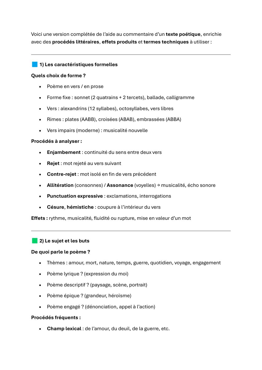Prévisualisation du document Méthode commentaire poésie bac fr