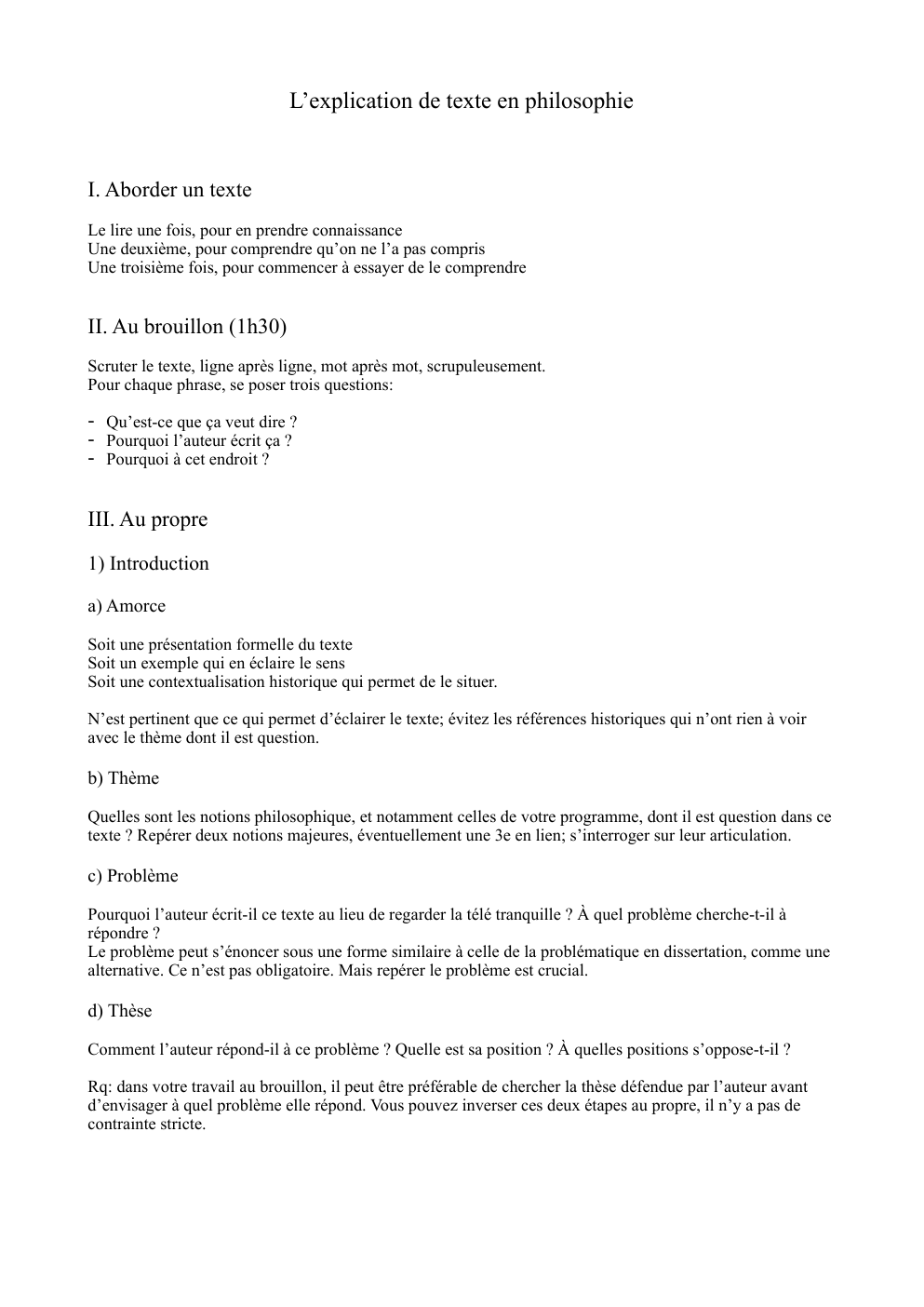 Prévisualisation du document méthode de l'explication du texte philo