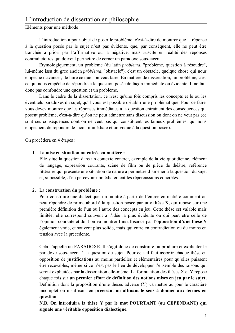 Prévisualisation du document Méthode introduction dissertation