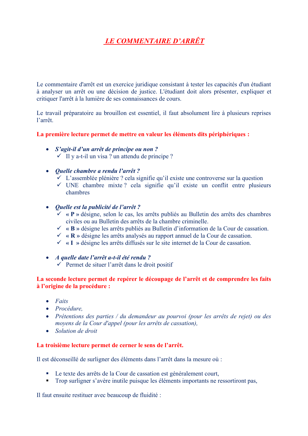 Prévisualisation du document METHODOLOGIE COMMENTAIRE D'ARRET + PRECISION