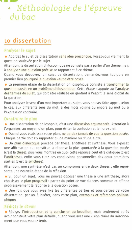 Prévisualisation du document Méthodologie de] 'épreuve
du bac
La dissertation
• Abordez le sujet de dissertation sans idée préconçue. Posez-vous vraiment la
question...