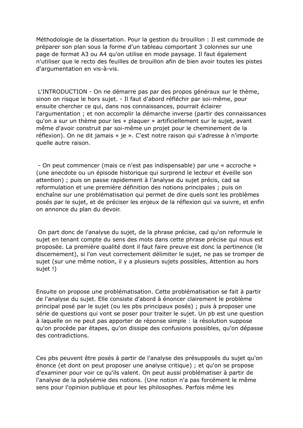 Prévisualisation du document méthodologie de la dissertation