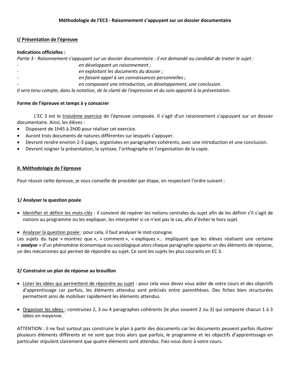 Prévisualisation du document Méthodologie de l’EC3 - Raisonnement s’appuyant sur un dossier documentaire