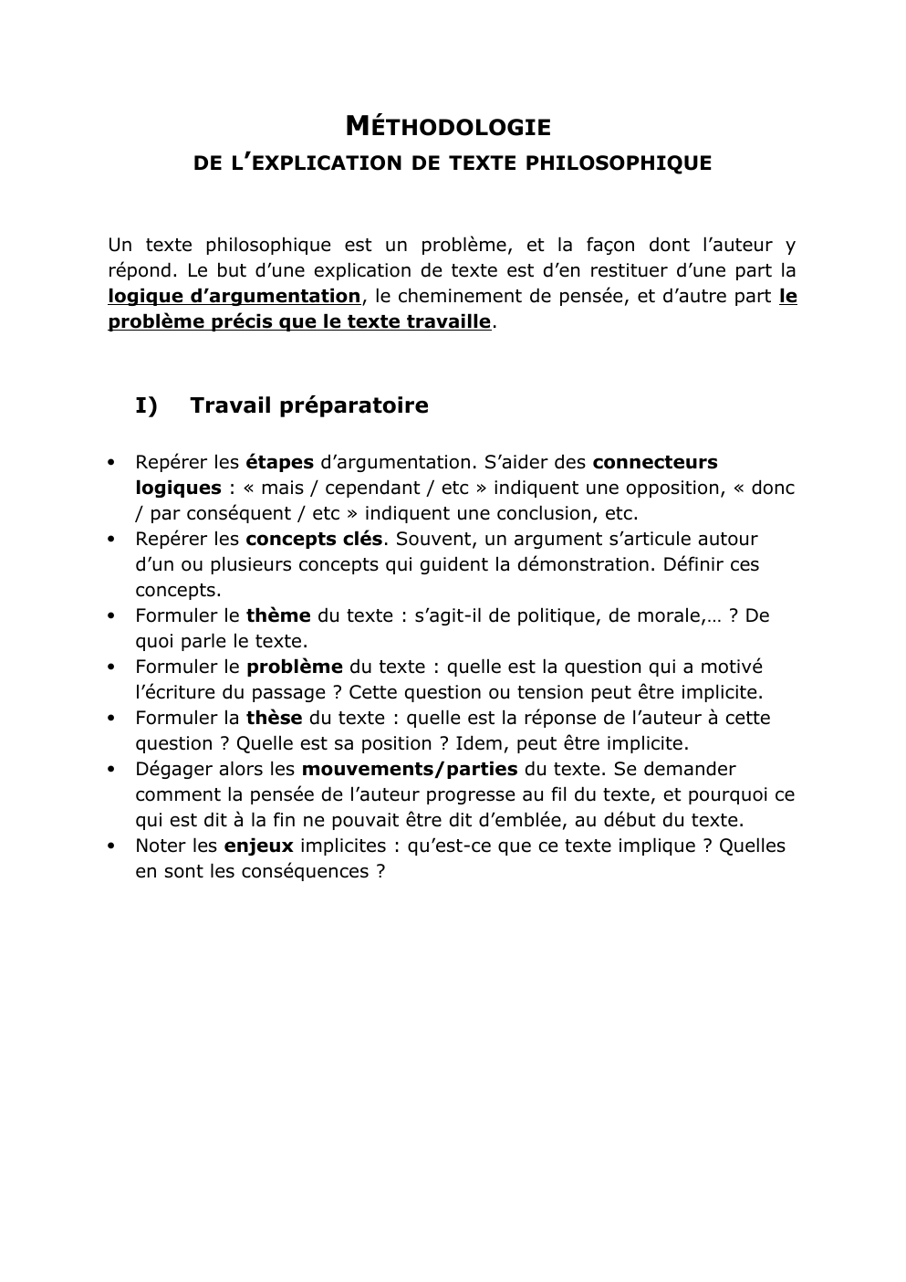 Prévisualisation du document MÉTHODOLOGIE DE L’EXPLICATION DE TEXTE PHILOSOPHIQUE