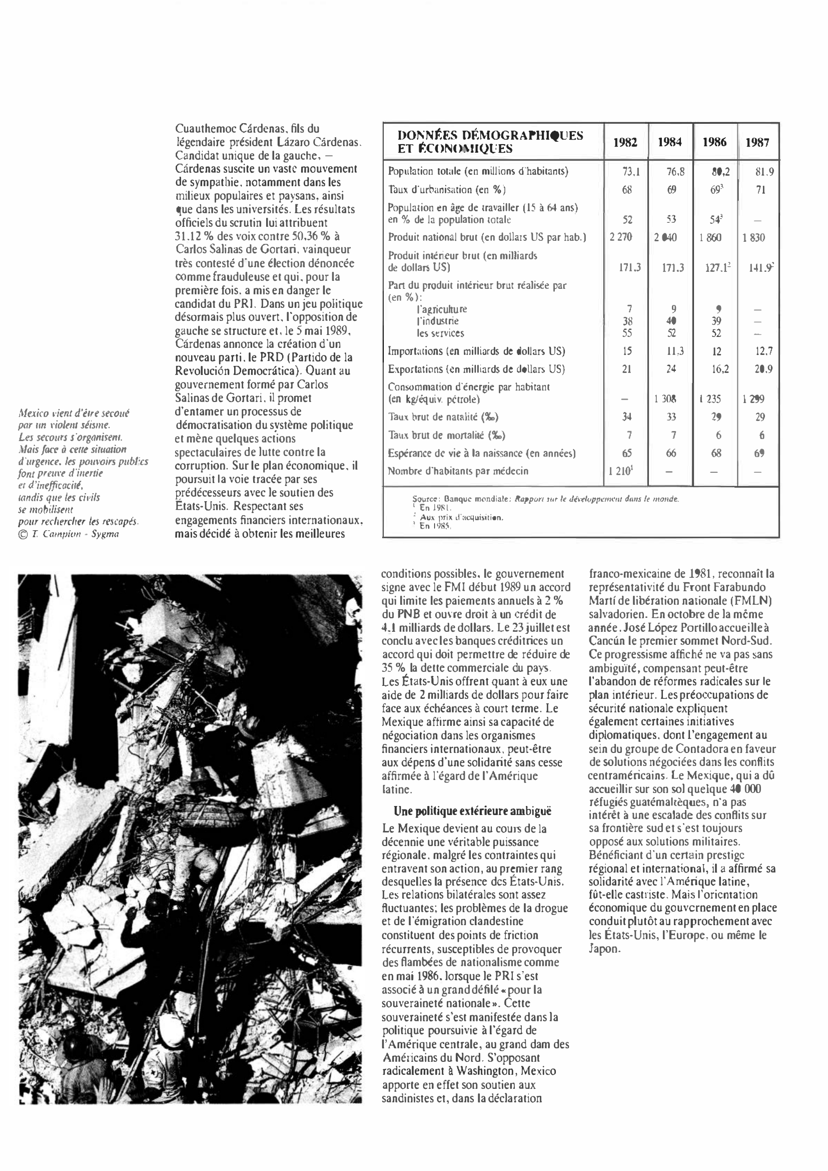 Prévisualisation du document Mexique de 1980 à 1989 : Histoire