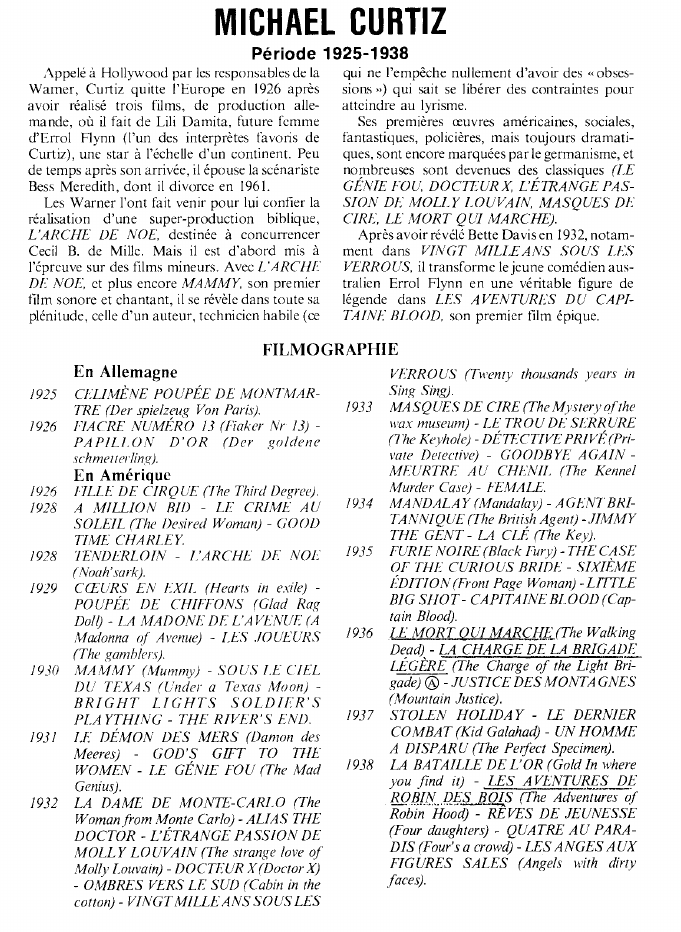 Prévisualisation du document MICHAEL CURTIZ