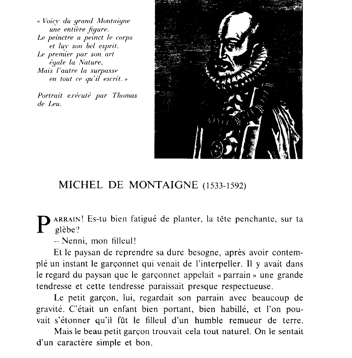 Prévisualisation du document MICHEL DE MONTAIGNE - Notice biographique
