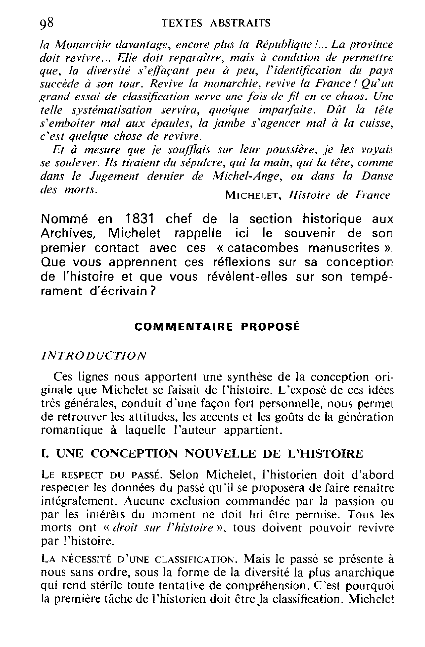 Prévisualisation du document MICHELET, Histoire de France. Commentaire
