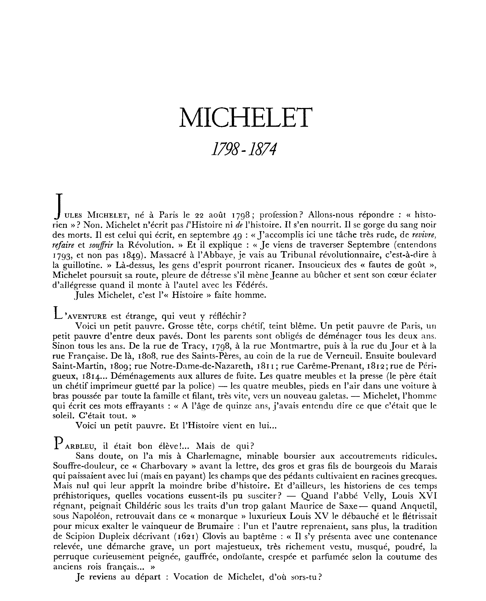 Prévisualisation du document Michelet, Jules