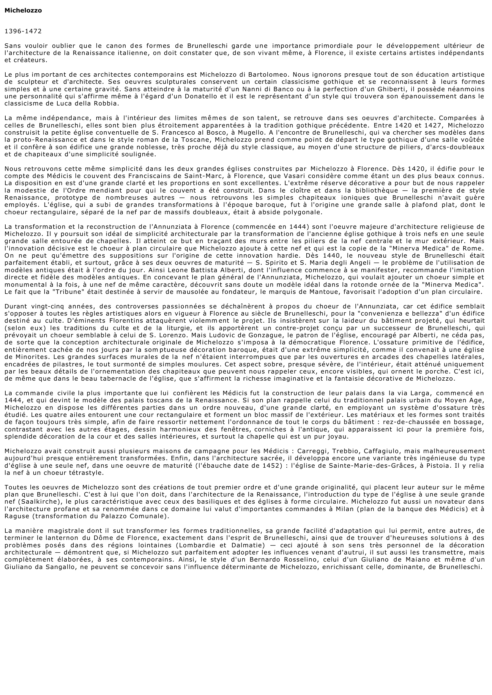 Prévisualisation du document Michelozzo