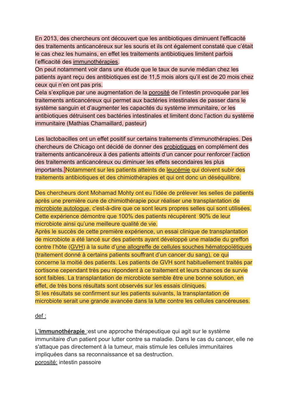 Prévisualisation du document Microbiote et chimiothérapie