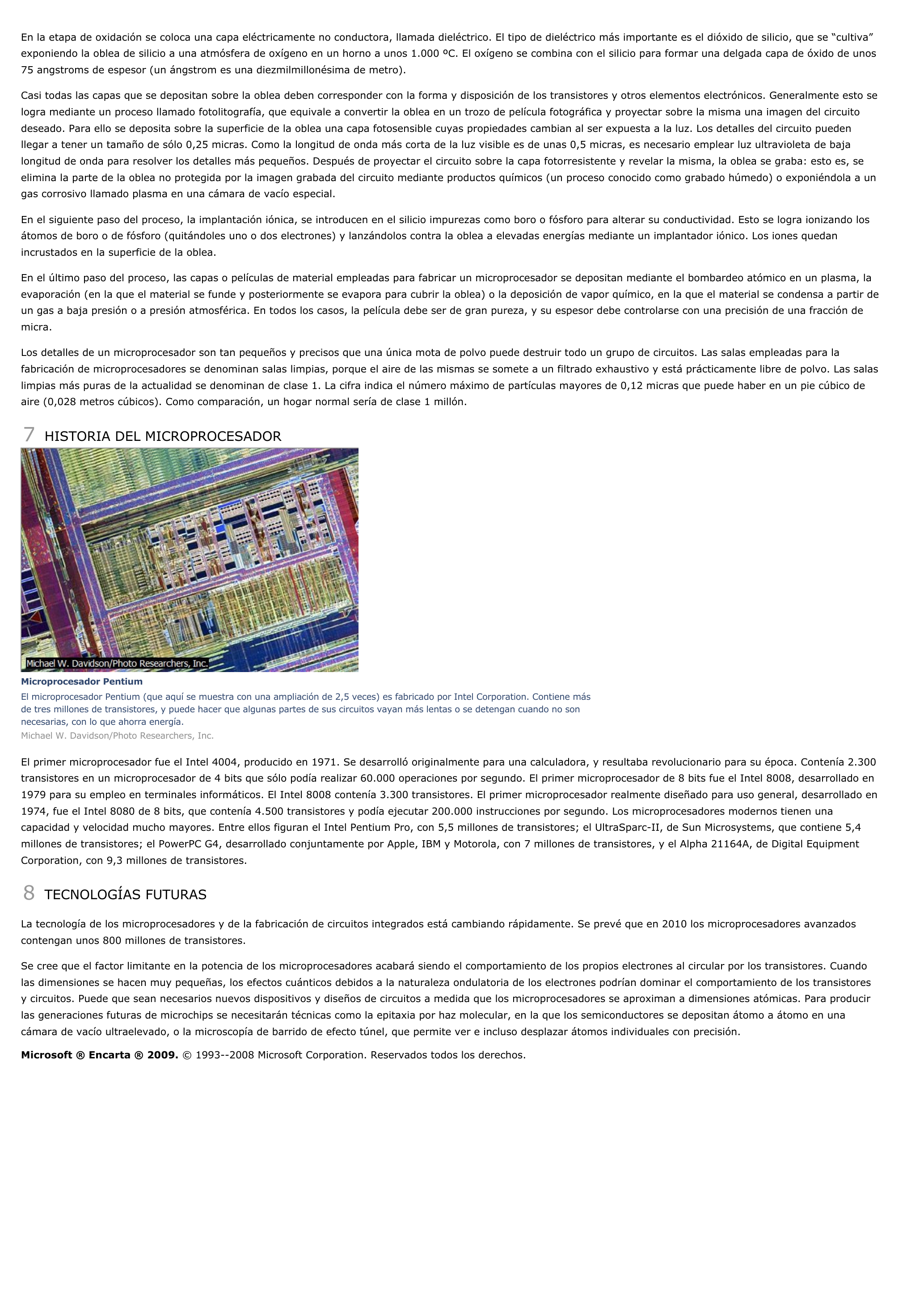 Prévisualisation du document Microprocesador - ciencia y tecnologia.