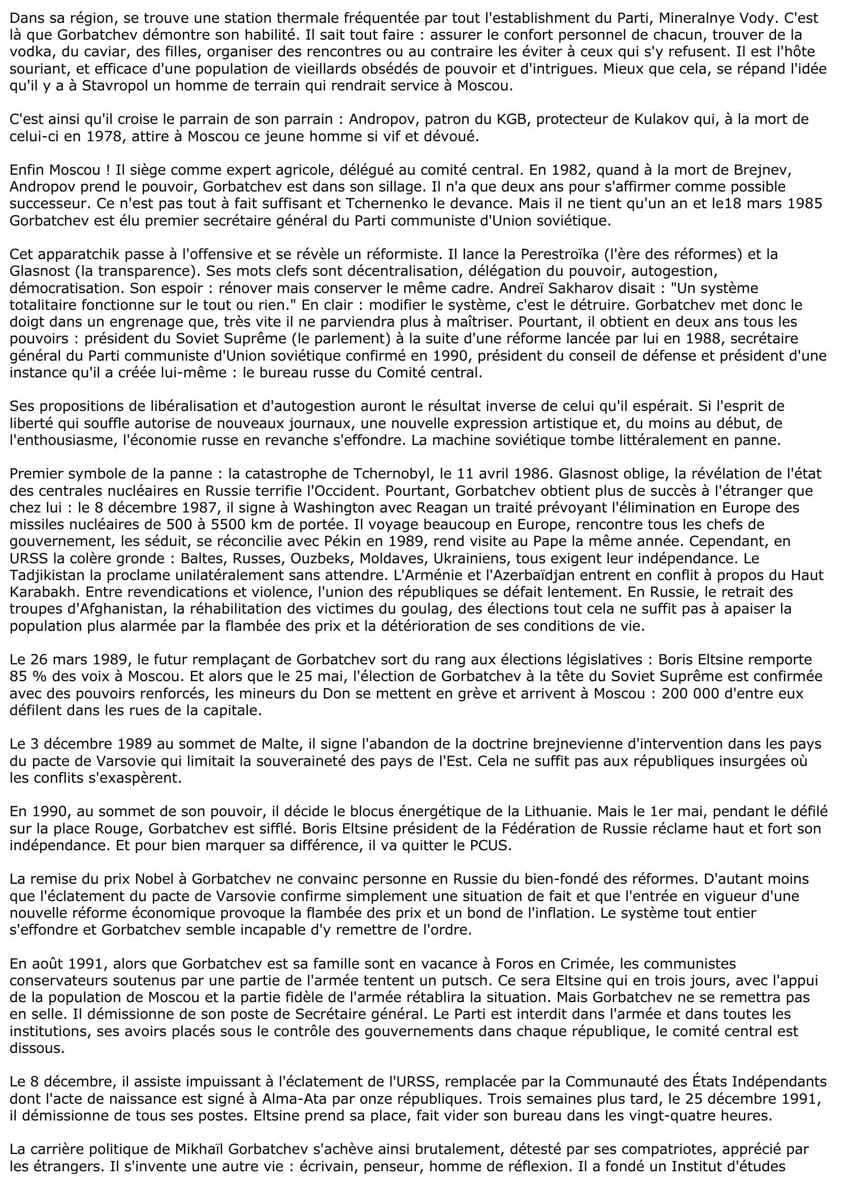 Prévisualisation du document Mikhaïl Gorbatchev