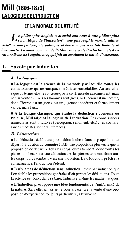 Prévisualisation du document Mill (1806-1873)

LA LOGIQUE DE L'INDUCTION
ET LA MORALE DE L'UTILITÉ

L

e philosophe anglais a attaché son nom à...