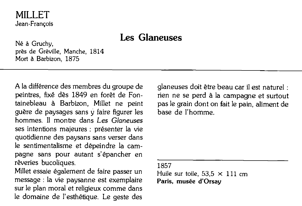 Prévisualisation du document MILLET Jean-François : Les Glaneuses