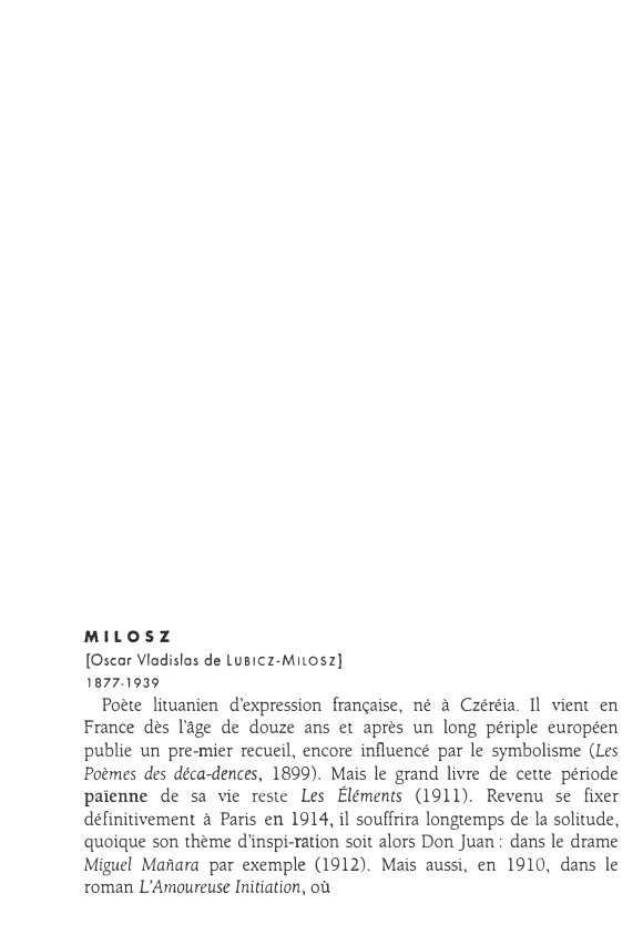 Prévisualisation du document MILOSZ