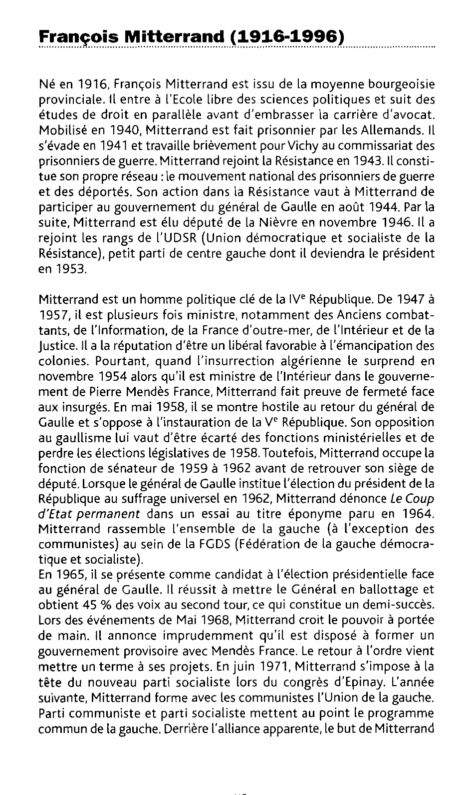 Prévisualisation du document Mitterrand (François)
