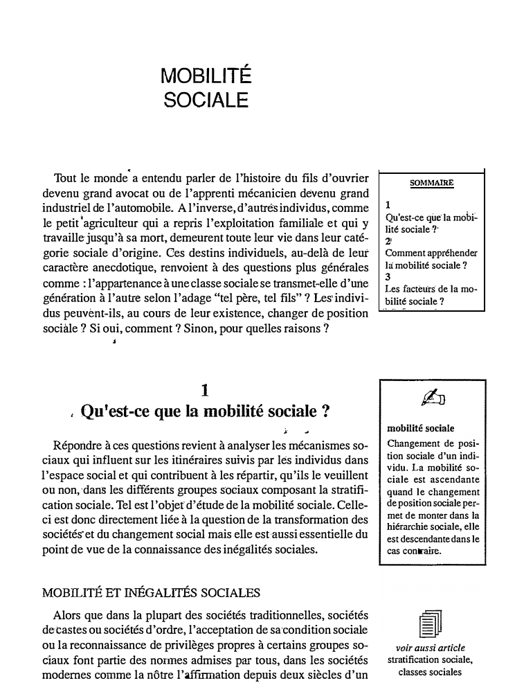 Prévisualisation du document MOBILITÉ SOCIALE