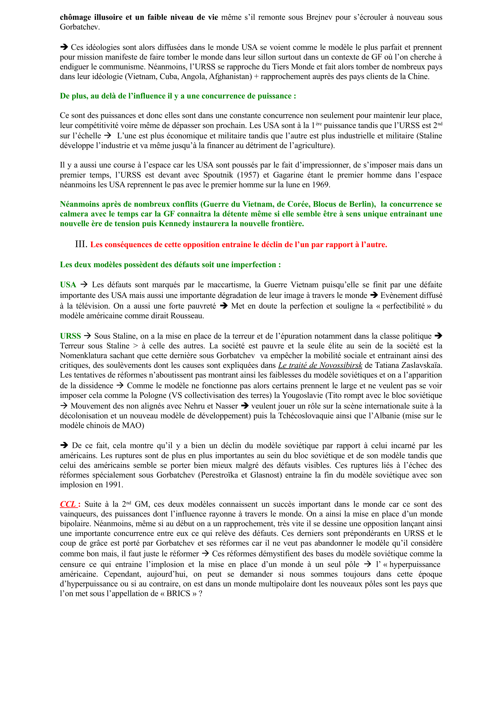 Prévisualisation du document Modèle soviétique et modèle américain de 1945 à 1991