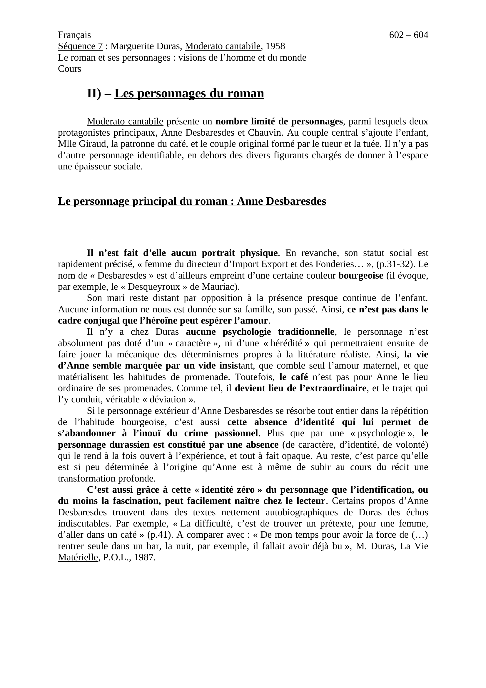 Prévisualisation du document Moderato cantabile, analyse du roman