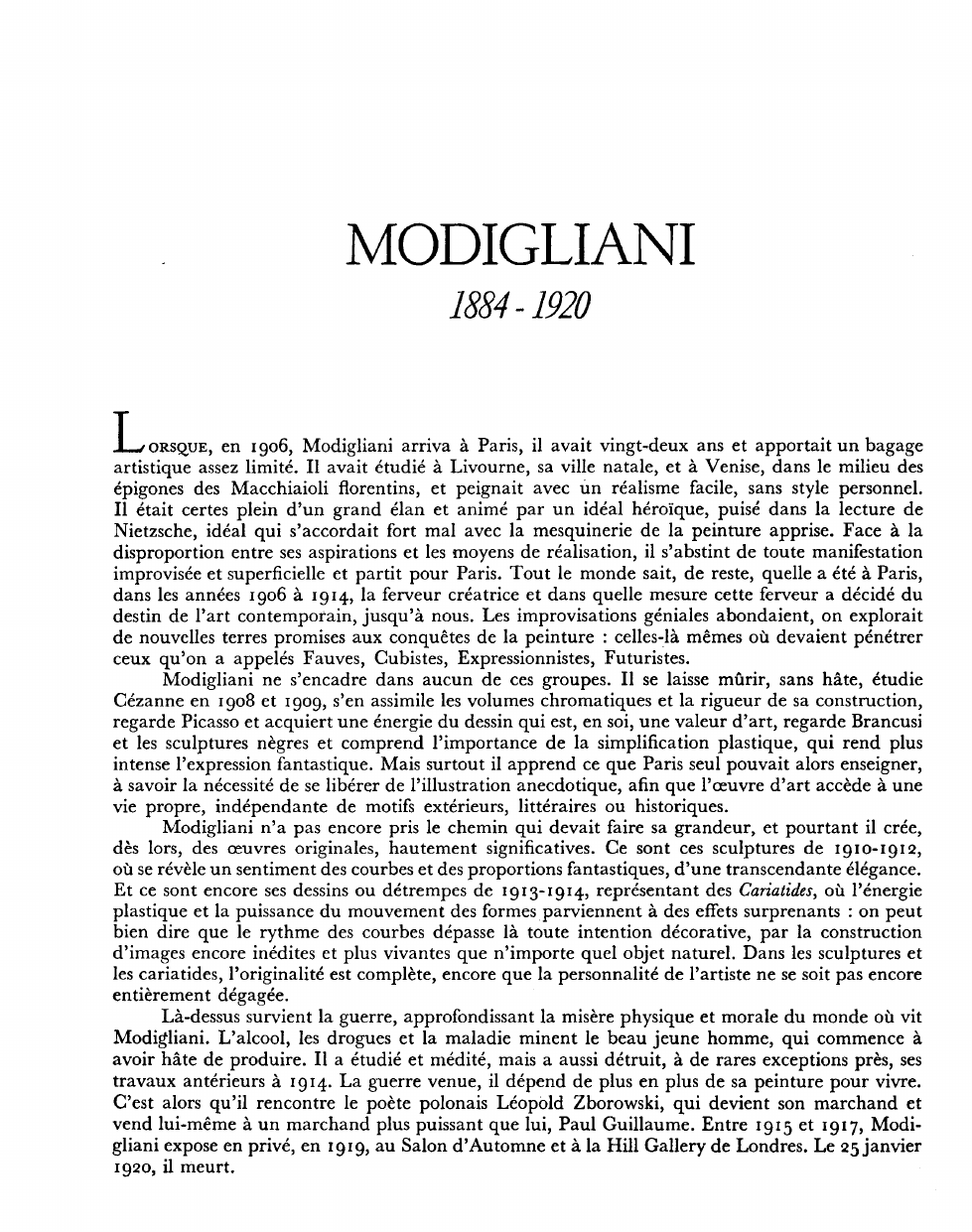 Prévisualisation du document Modigliani