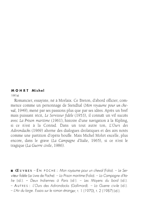 Prévisualisation du document MOHRT Michel