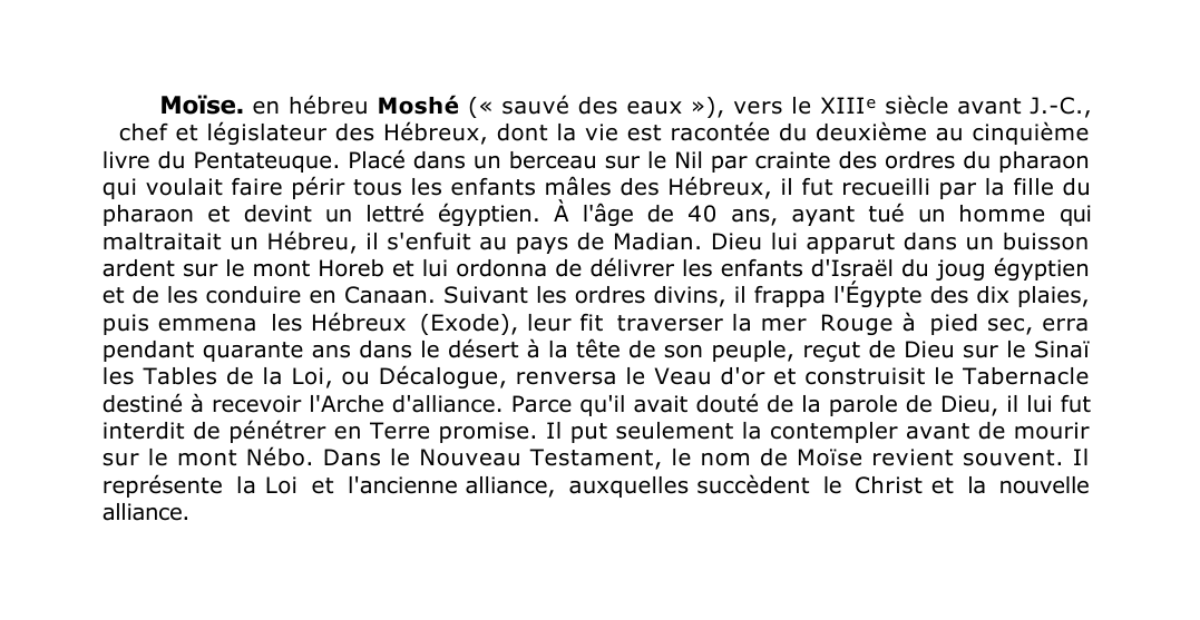 Prévisualisation du document Moïse.