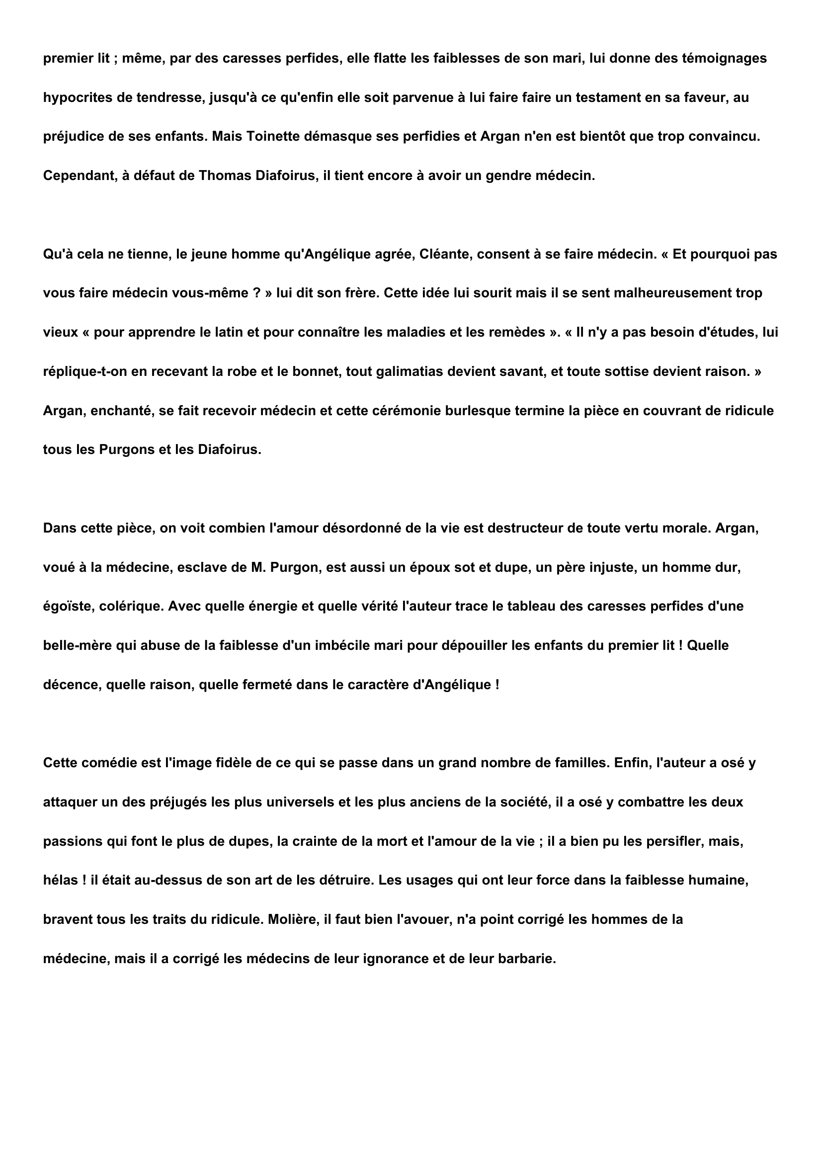 Prévisualisation du document Molière , malade imaginaire acte I