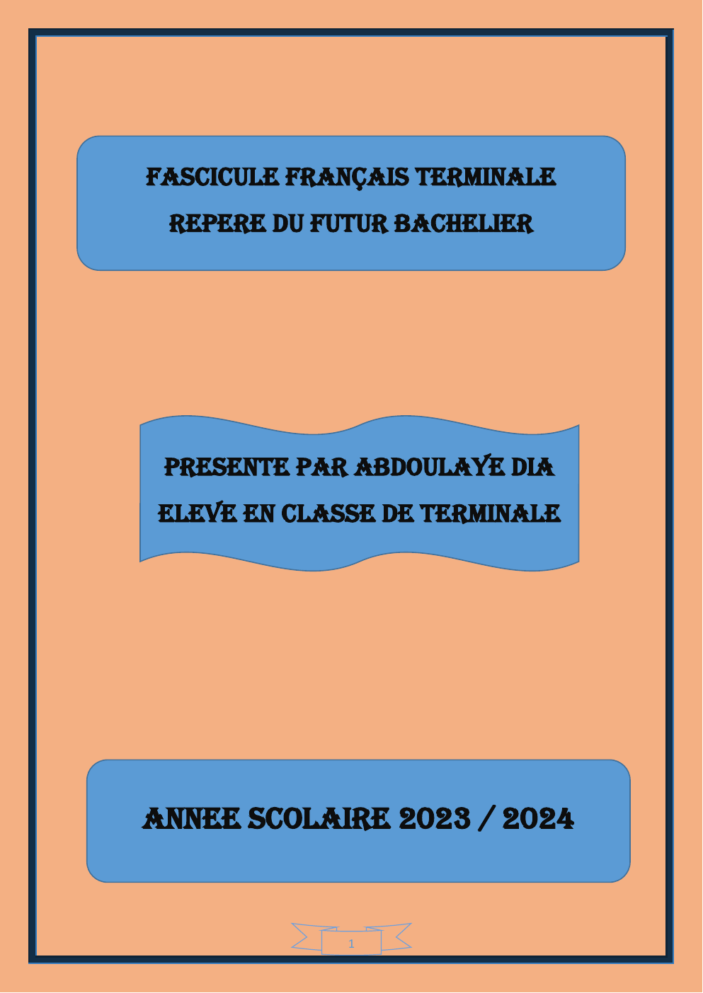 Prévisualisation du document FASCICULE FRANÇAIS TERMINALE REPERE DU FUTUR BACHELIER