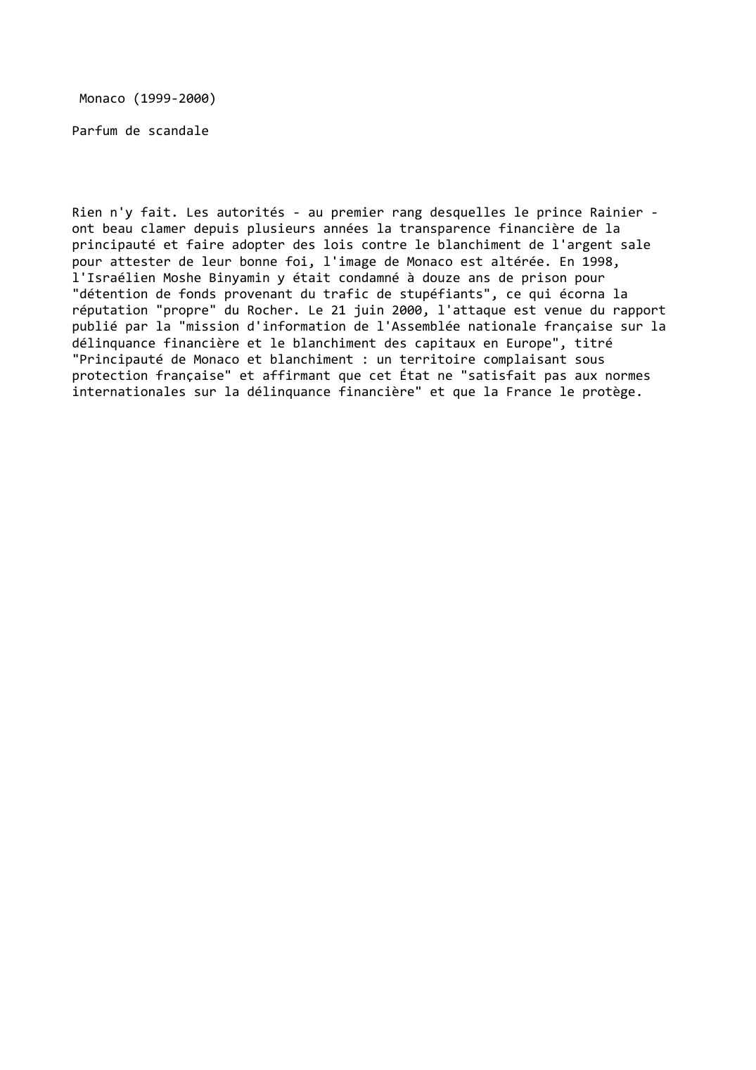 Prévisualisation du document Monaco (1999-2000)