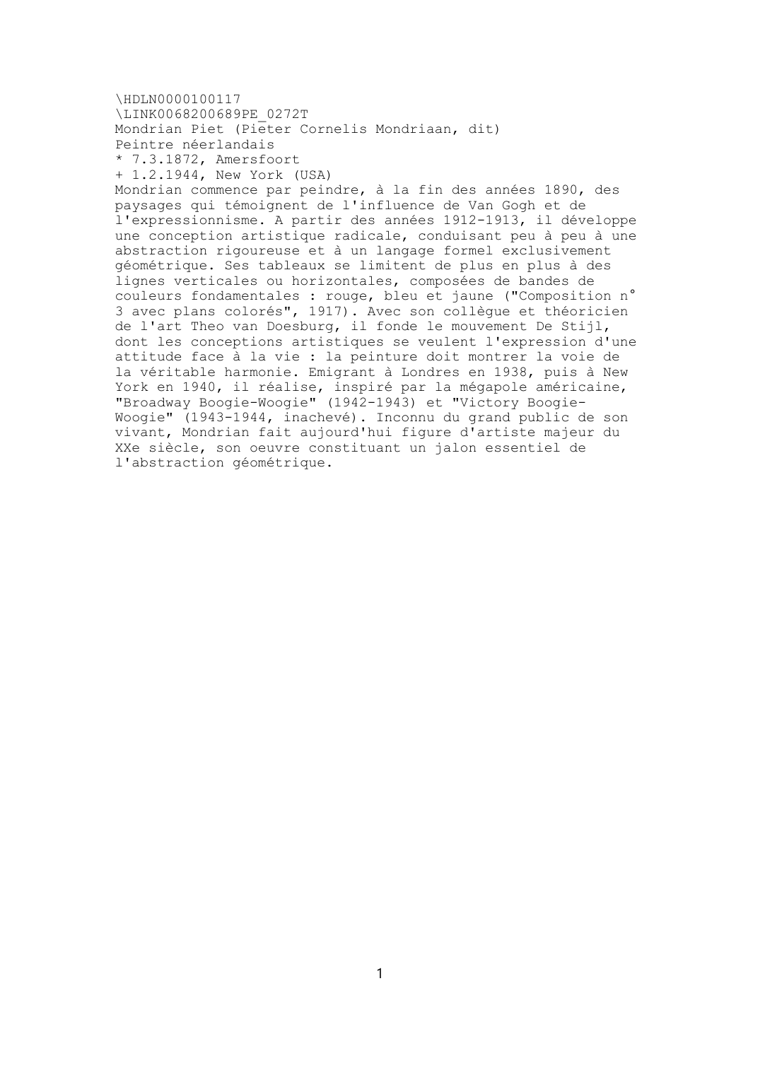 Prévisualisation du document Mondrian Piet
