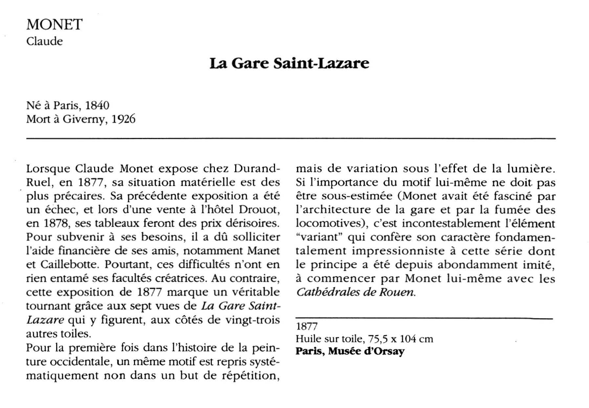 Prévisualisation du document MONET Claude : La Gare Saint-Lazare