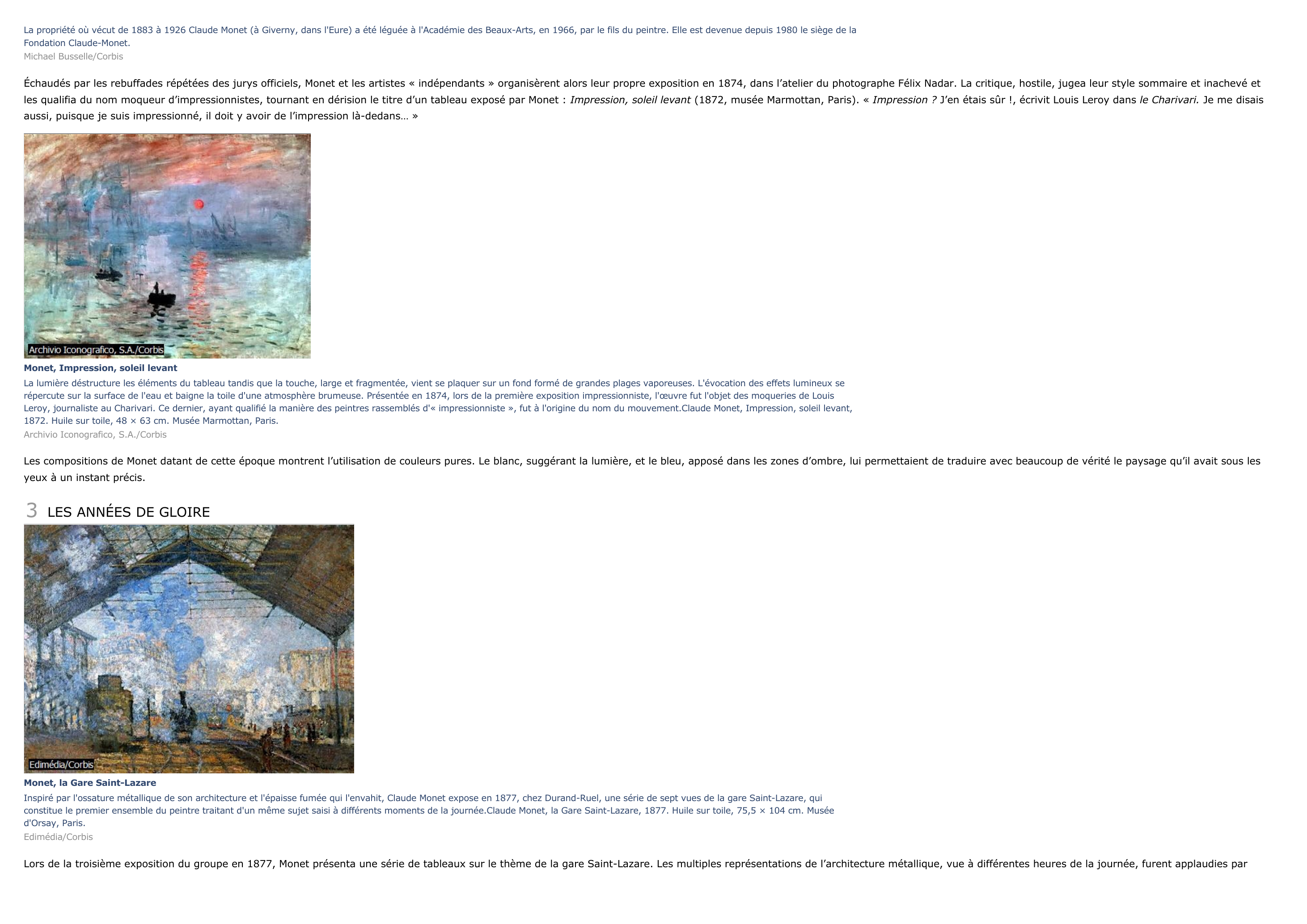 Prévisualisation du document Monet, Claude - vie et oeuvre du peintre.