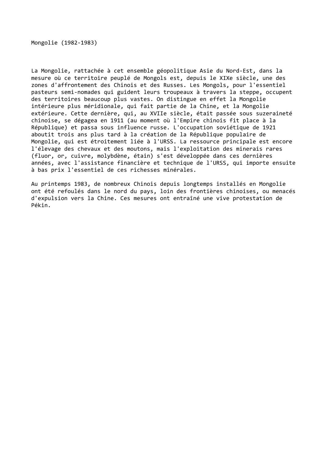 Prévisualisation du document Mongolie (1982-1983)