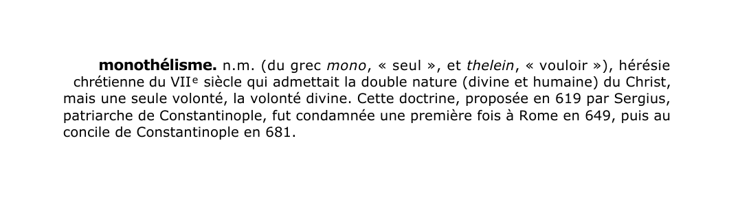 Prévisualisation du document monothélisme.