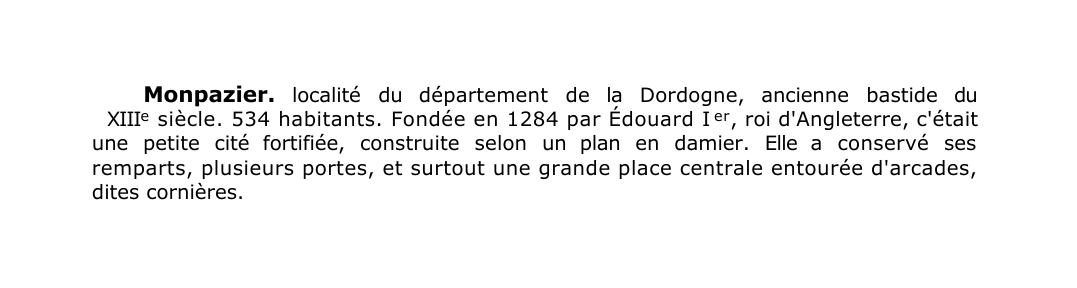 Prévisualisation du document Monpazier.